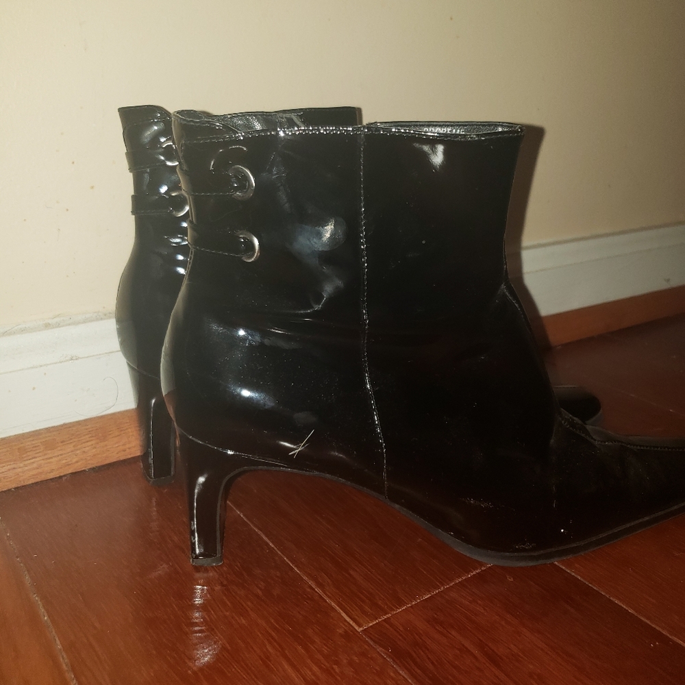 Bandolino Paten Leather Ankle Boots